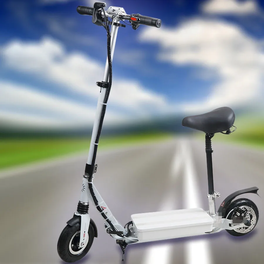 Top 2018 SML Shining Powerful Two Wheel Mini Foldable Electric Scooter Lithium E-Bike Disc Brake 8 inch wheel E-Scooter 0