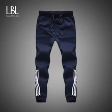 Новинка, модный спортивный костюм, мужские повседневные штаны, хлопковые мужские штаны для спорта, полосатые штаны для спортзала, одежда размера плюс 5XL