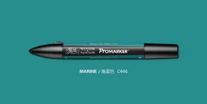 Winsor& Newton ProMarker двойной наконечник графический маркер ручка зеленые цвета кисти ручки - Цвет: marine