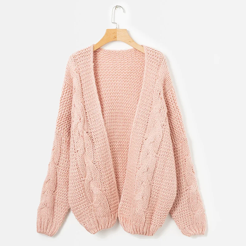 Kostlich 2018 New Arrival Women Solid  Color Cardigans Sweater High Quality Full Sleeves Open Stitch Knitted Streetwear  (22)