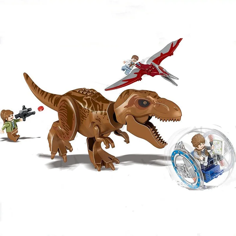 Jurassic Park World  Tyrannosaurus Indominus Rex Indoraptor Building Blocks  Compatible with Legoe Dinosaur Figures Bricks Toys