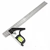 Stainless Steel Multifunctional Combination Square Ruler 300mm 45 Degree Right Angle Horizontal Removable Metal Ruler Tool ► Photo 1/4