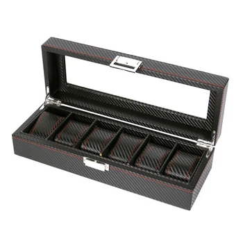 

CHFL Watch Box PU Leather Watch Box Black Watch Holder Watch Box Jewelry Box Watch Box Professional Holder Organization