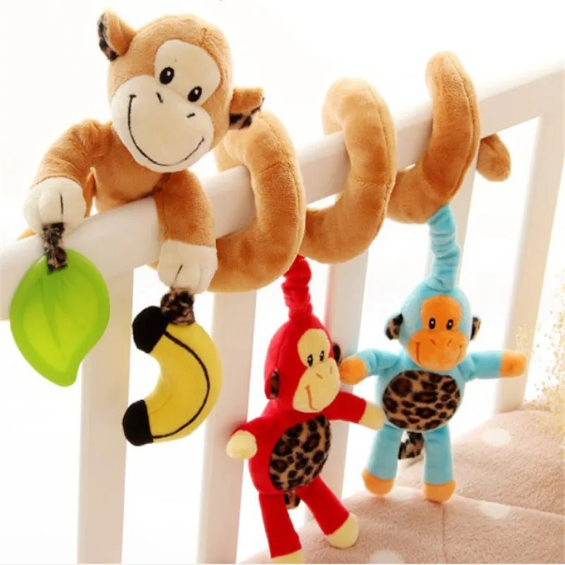

Christmas Soft Musical Animal Bee Pink Hanging Toys Plush Crib Bed Car Hanging Hand Rattles Baby Toys Girl Boy Gift Toys