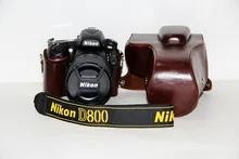 Factory New PU Leather Camera Case Cover w/ Storage Case For DSLR Nikon D810 D800 (24-70mm) Lens Bag Coffee Free Shipping