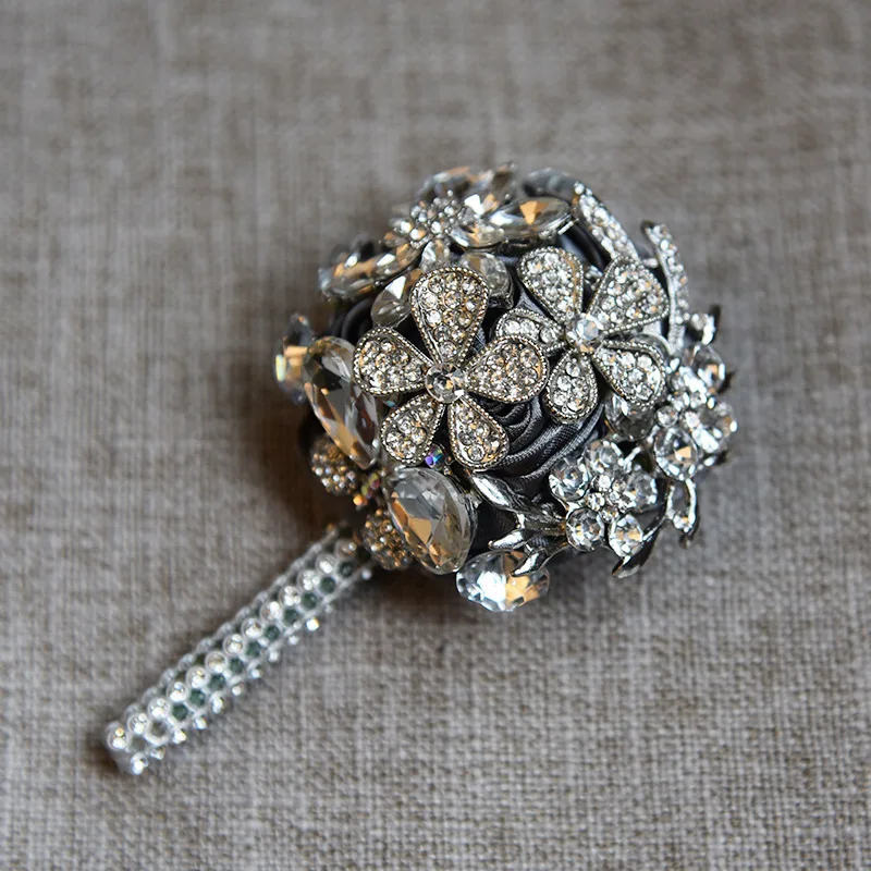 JaneVini Роскошные бисером свадебные корсажи жених бутоньерка Pin Для мужчин Алмазный Кристалл Свадебные цветы жемчужная брошь из бисера Цветы