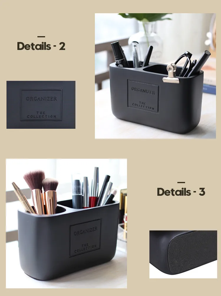 Полимерная ручка в скандинавском стиле, контейнер, лаконичный дизайн, креативная коробка для хранения посуды/косметики, офисный стол, органайзер, ручка, коробка