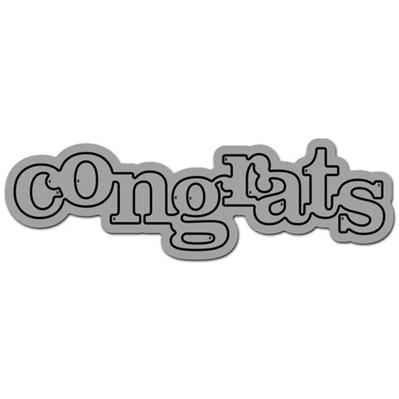 Congrats Letter Frame Stencil Metal Dies Cutting Dies Cut Practice ...