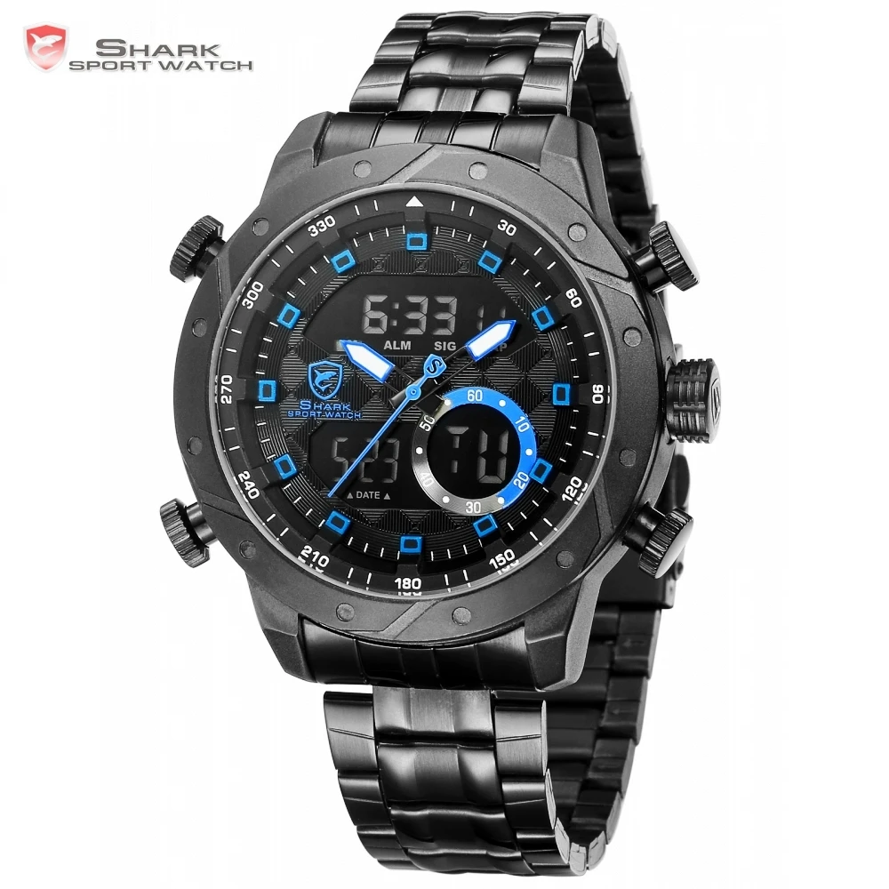Snaggletooth SHARK relogio masculino de luxo Chronograph Hiking Men Watch Digital LCD Alarm Stop Watches Vintage Clock / SH594 Snaggletooth SHARK relogio masculino de luxo Chronograph Hiking Men Watch Digital LCD Alarm Stop Watches Vintage Clock / SH594