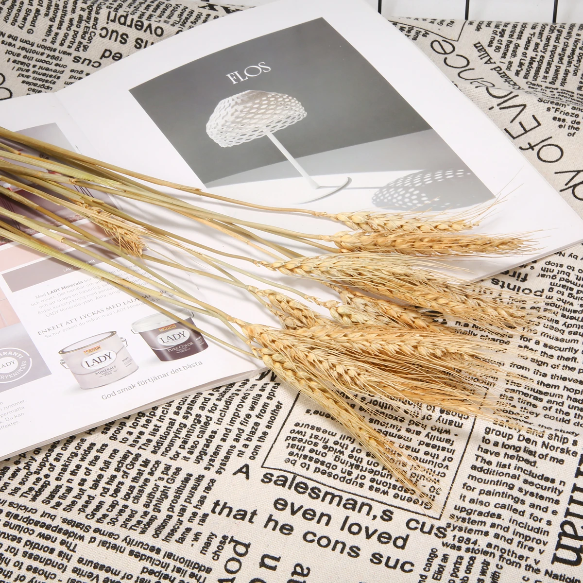 15 веток пшеницы сушеные пшеницы уха свадебное оформление букета DIY фото реквизит гостиной украшения завод