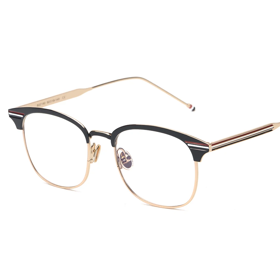 Luxury Brand Women Glasses Frame Metal Square Gold Frame Glasses