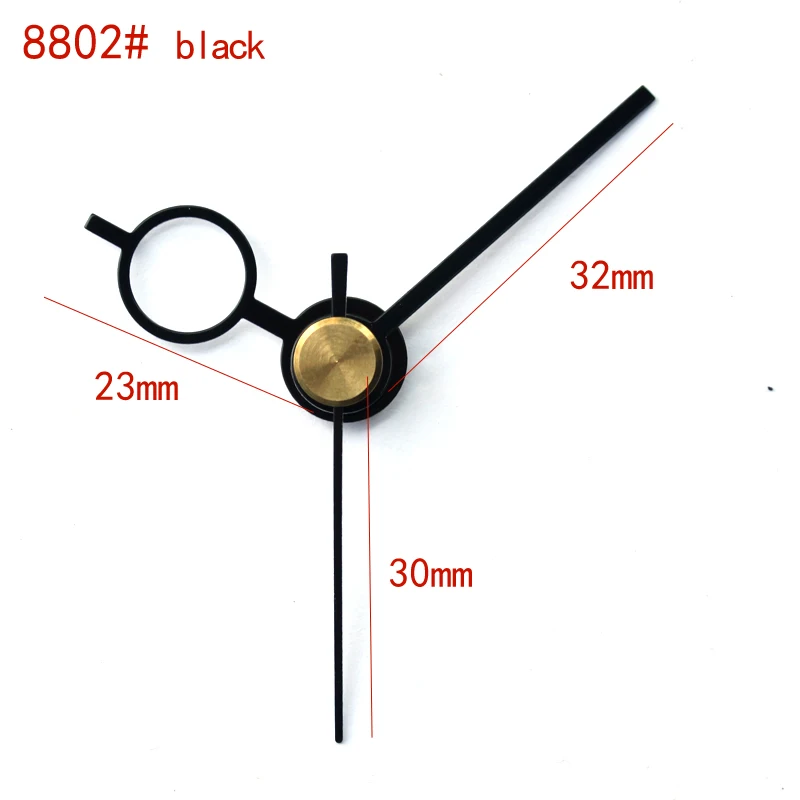 S Shaft Short Clock Hands 8802black (just hands) Metal Aluminum DIY