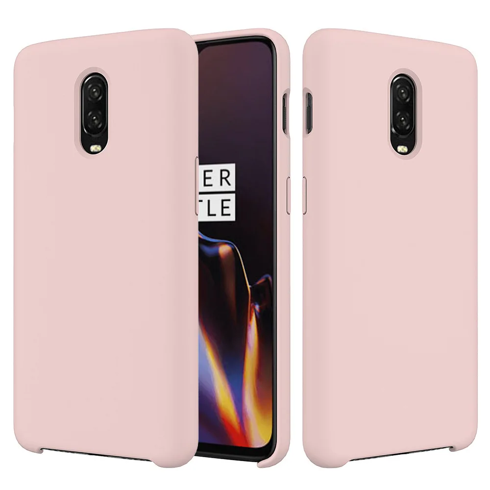 Чехол GKK для Oneplus 6, 6 t, 7 pro, чехол, жидкий силикон, мягкий ТПУ, детский, на ощупь, противоударный чехол для Oneplus 7, Coque - Цвет: Youth Pink