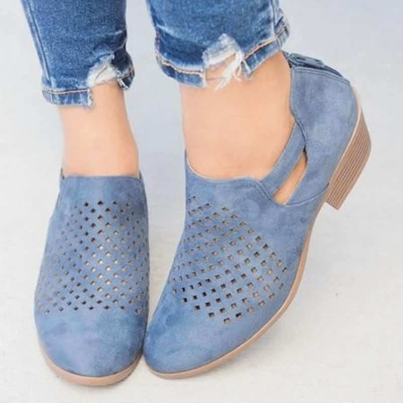 Женские сандалии с вырезами, коллекция года, Летние Стильные кожаные сандалии, удобная обувь в стиле ретро на платформе с высоким толстым каблуком, Размеры 35-43