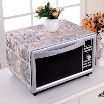 

Europe Embroidery Dust Cover Microwave Oven Cover Kitchen Oven Hood Microwave Towel Storage Bag Anti-oil Protective Cover