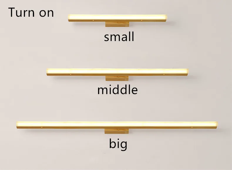 Современные светодиодный настенные светильники Nordic/Японии Ванная комната зеркало в деревянной настенные бра стены поверхностного