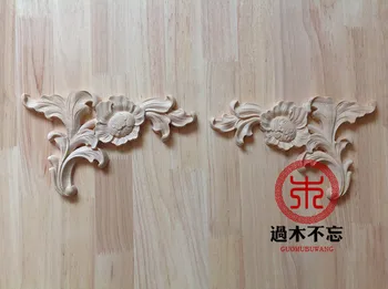 Don't forget the wooden Dongyang wood carving wood rose floral applique European gun angle door decals Don't forget the wooden Dongyang wood carving wood rose floral applique European gun angle door decals