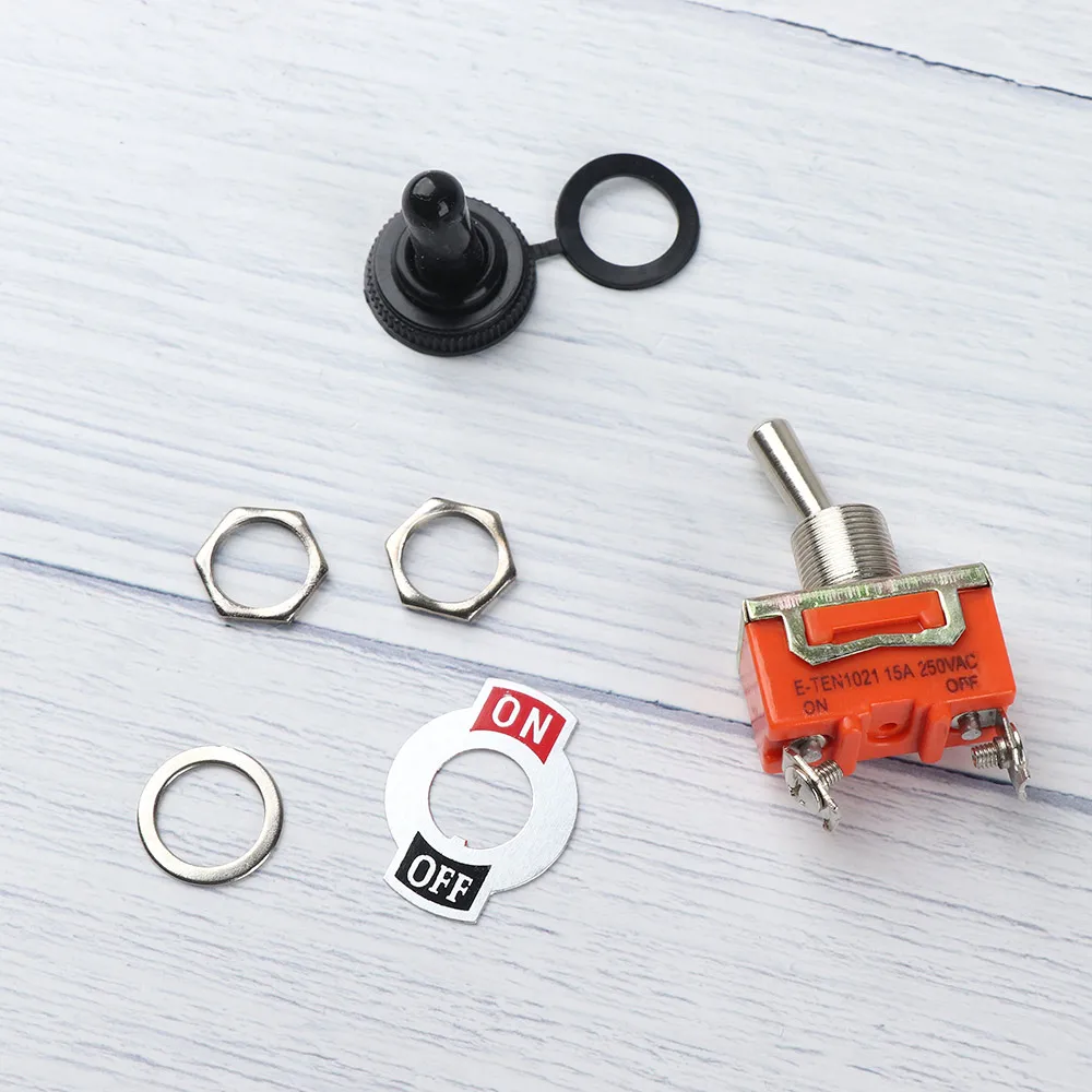 

New Orange Waterproof Creative Hat Design Miniature Safety Single Pole Toggle Mode Switch Household Single Throw Cap Type