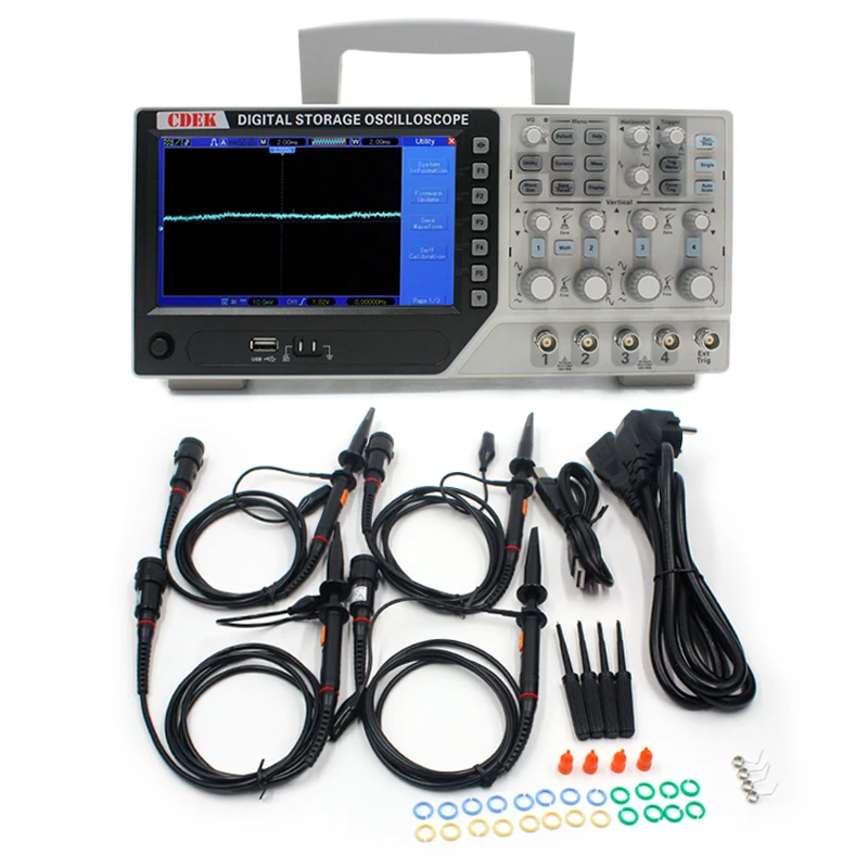 Cdek DSO2254B цифровой Осциллографы USB 250 мГц 4 Каналы PC портативных Портативный Osciloscopio portátil диагностический инструмент