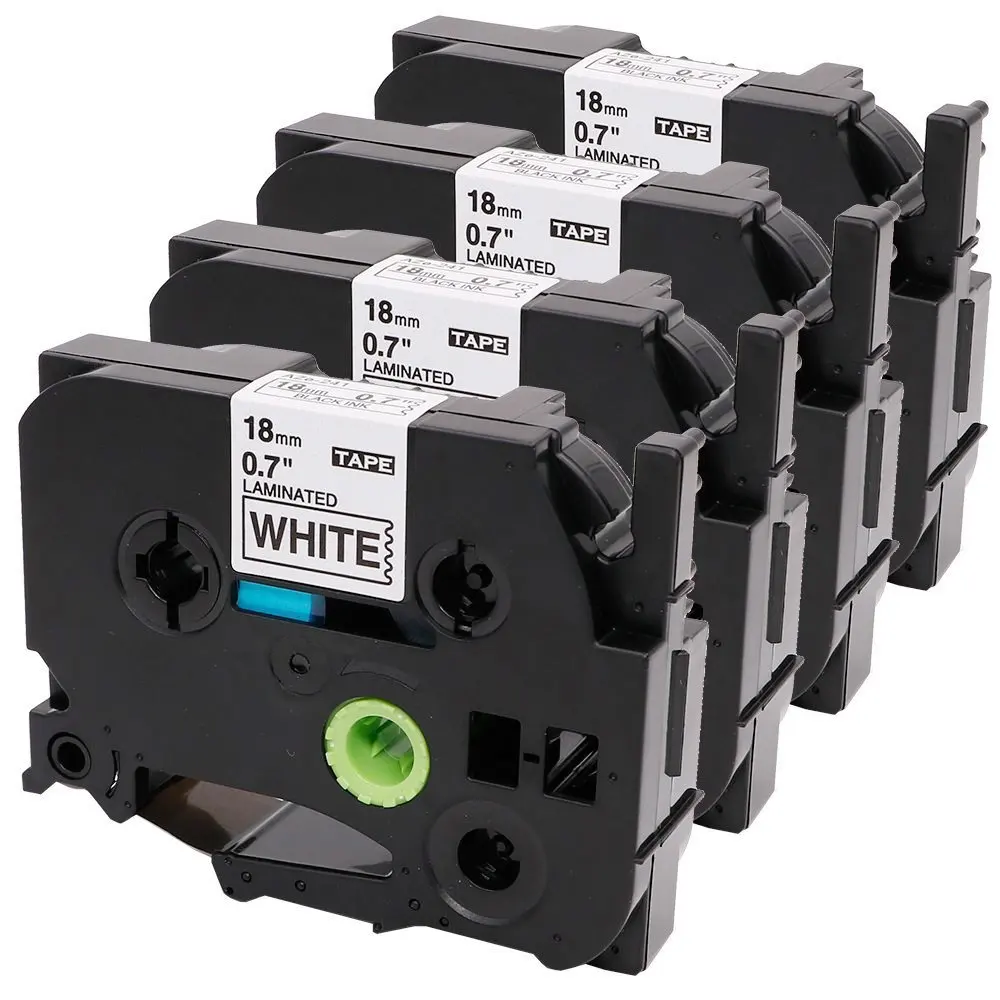 4 Pack TZe 241 TZ241 Compatible Brother Ptouch Label Tape 18mm 0