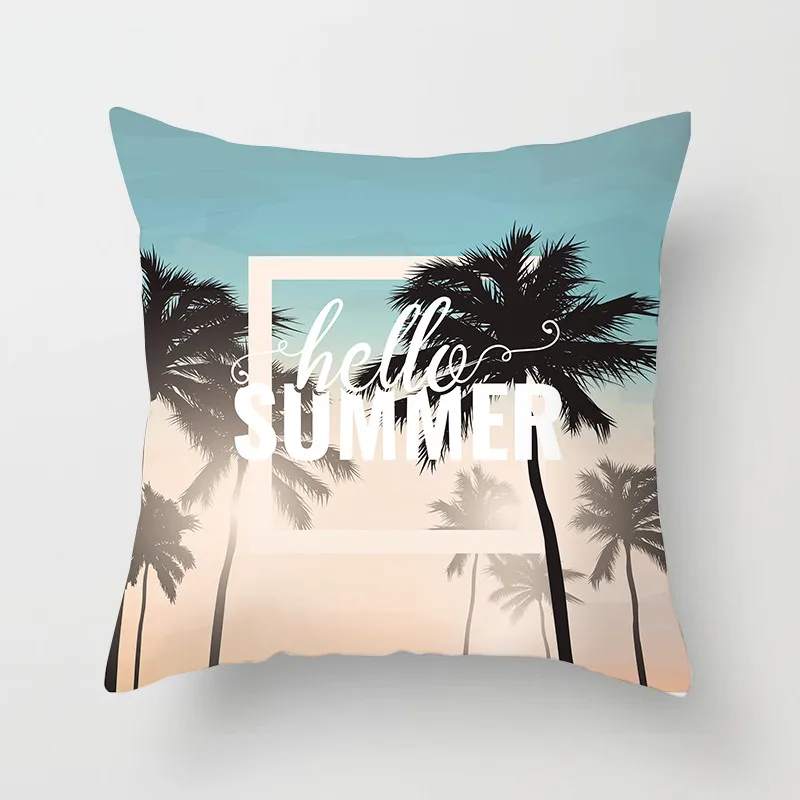 Fuwatacchi декоративные наволочки для подушек с изображением тропического леса, кокосовой пальмы, пляжные подушки для стула, наволочки для дома в летнем стиле