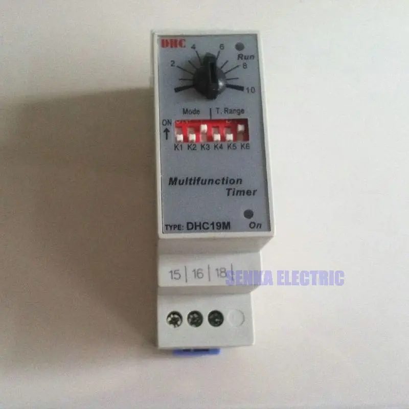 Interruptor de Tempo Multifuncional ac dc 24240v Refletor de Temporizador com Relé Embutido Dhc19m