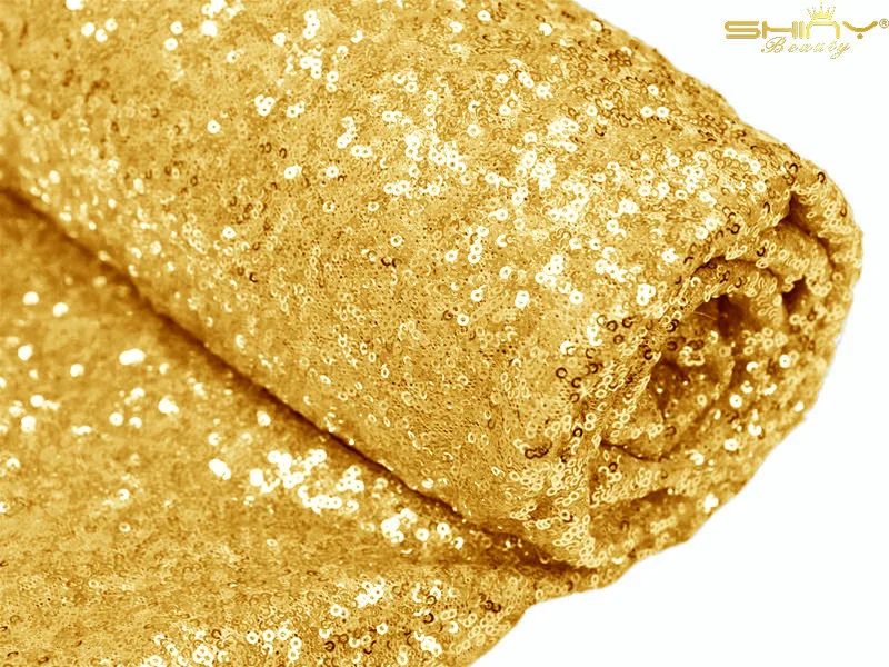 ShinyBeauty Gold Wedding Aisle Runner 25FTX3FT,Sequin Carpert Runner