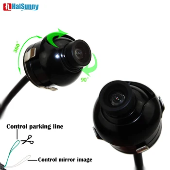 

HaiSunny 360 Degree Vehicle Rearview Camera Car Rear Front Side Round View Reverse Camera with Multi-function Switcher Cable