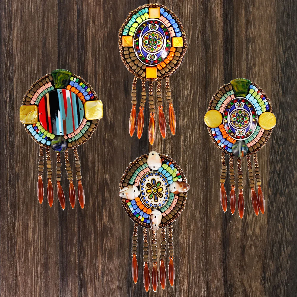 #*Cheap Beads Pendant patches Sweater Ethinic Necklace Dress Hats Bags Decorated Fring Badge Sewing Accessories DIY Craft TH1738