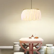 Jaxlong LED Pendant Light Romantic Dreamlike Feather Droplight Bedroom Hanging Lamp Living Room Restaurant Lamparas Adjustable modern pendant light romantic feather hanging lamp lamparas e27 led pendant lights for restaurant bedroom living room110 240v