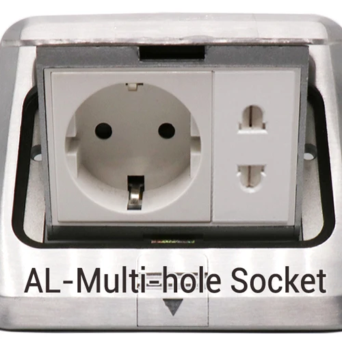 Черный, серебристый цвет ЕС Стандартный Алюминий во всплывающем окне слово гнездо Пособия по немецкому языку разъем, компьютерный Порты и разъёмы RJ45 USB 2 Pin Функция ключ заменить - Тип: AL-Multi-hole Socket
