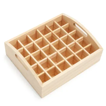 

30 Grids Essential Oils Wooden Tray 5-10ml bottles SPA / YOGA Club Aromatherapy Storage Box Nail Gel Polish Organizer Container