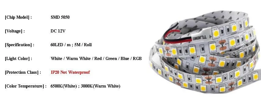 5050 SMD RGB Светодиодные ленты свет DC 12 В Водонепроницаемый Светодиодные ленты e 50/100/120/200 см фоне PC чехол для ноутбука клейкая лента лампа