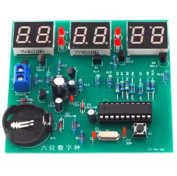 

Single-chip AT89C2051 six-digit digital clock kit / 6-digit LED digital tube display / electronic DIY (parts)