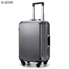 Klqdzms mala de viagem leve, para mala de viagem de alta qualidade, abs + pc, 22/24/26/28 polegadas rodas com rodas