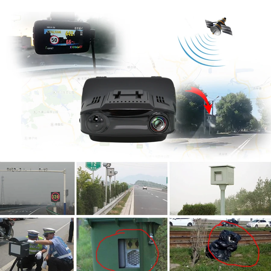 Junsun L2 Ambarella A7 Car DVR Camear Radar Detector Gps 3 in 1 LDWS HD 1080P Video Recorder Registrar Dashcam Russian Language