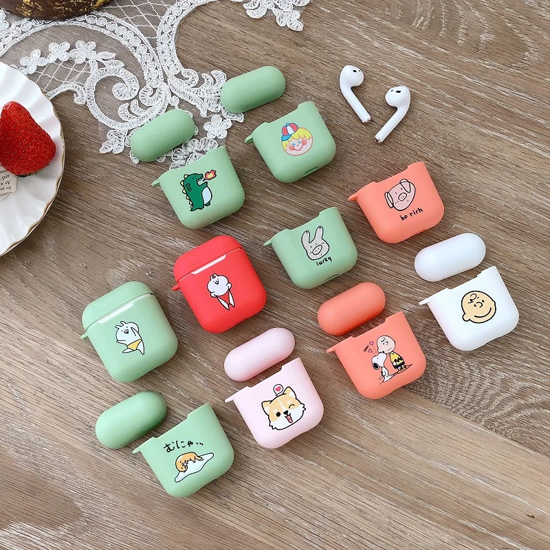 

Cartoon Wireless Bluetooth Earphone Case For Apple AirPods2 Silicone TPU Charging Headphones Cases For Airpods1 Protective Cover