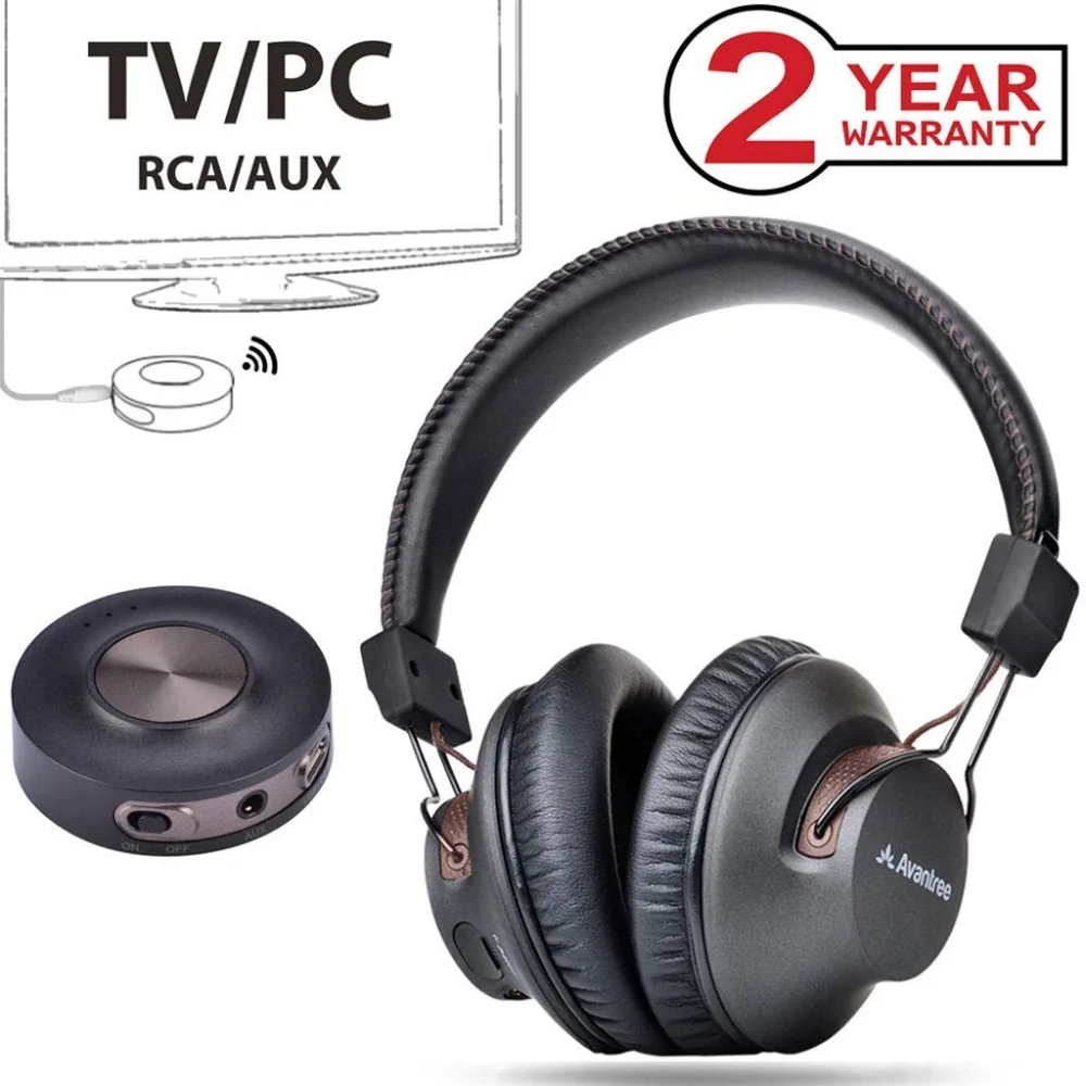 Avantree Wireless Headphones for TV with Bluetooth Transmitter SET