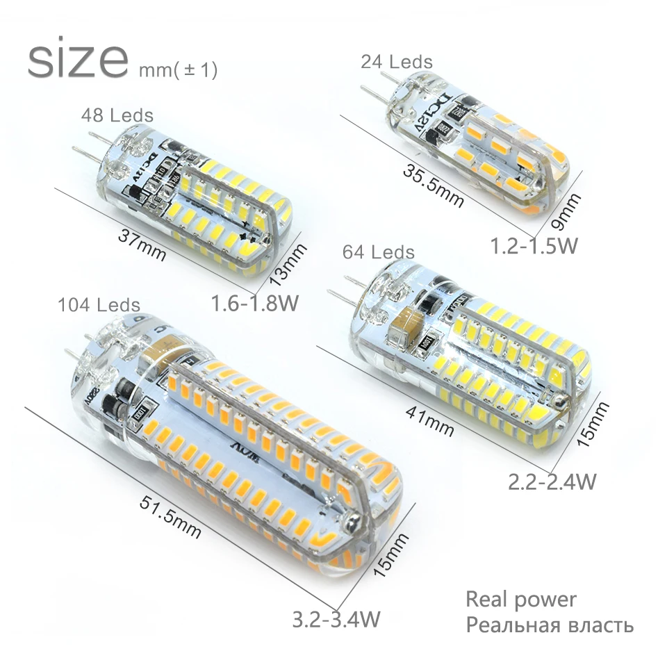 2017 низкая цена лампада огни 12 В лампы SMD 2835 3014 G4 G9 LED DC12V AC220V 360 градусов заменить