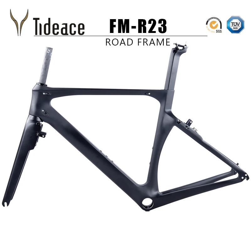 Tideace Китай X brake PF30 BB Aero UD черная углеволоконная рама для дорожного велосипеда