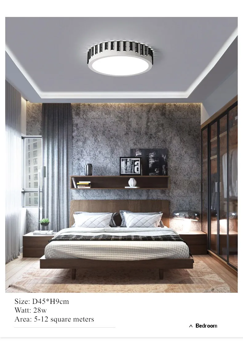 lamp ceiling modern design metal light fixtures bedroom 6