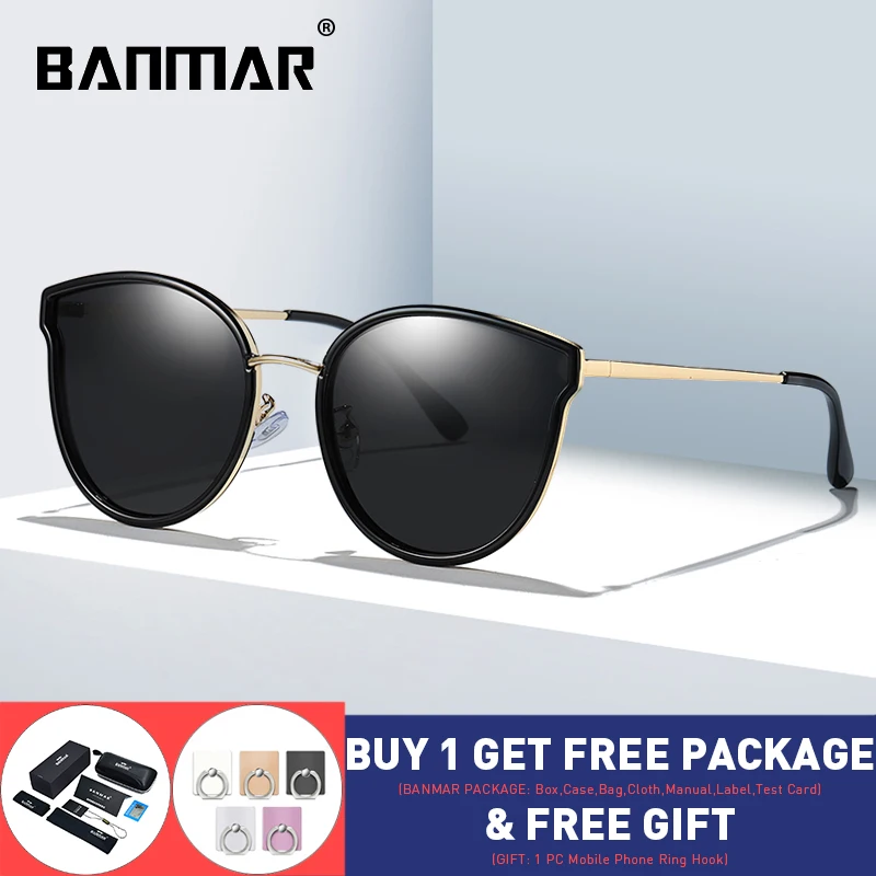BANMAR брендовая дизайнерская стильная женская обувь «кошачий глаз» мода металлический каркас женские очки от солнца Óculos UV400 очки 201972