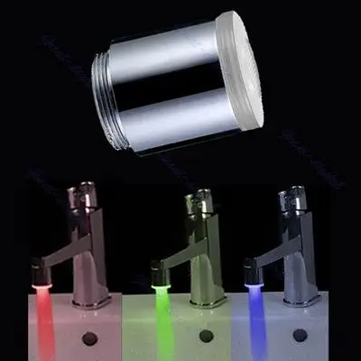 F85 Wholesale Glow LED Light Faucet Tap Water Shower Automatic 7 Colors Changing LD8001