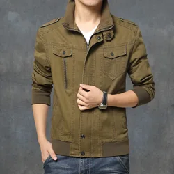 Europe and the United States men's cotton jacket youth casual men's slim jacket outdoor multi-function tooling men's jacket Europe and the United States men's cotton jacket youth casual men's slim jacket outdoor multi-function tooling men's jacket