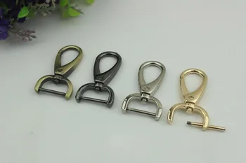 

10pcs/lot Luggage hardware accessories inner diameter of 2CM crew hook button with movable screw Bag buckles Fish mouth buckle