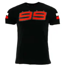 2017 Jorge Lorenzo 99 grande logotipo Para homens T-shirt T-shirt cb Moto GP Racing preto verão