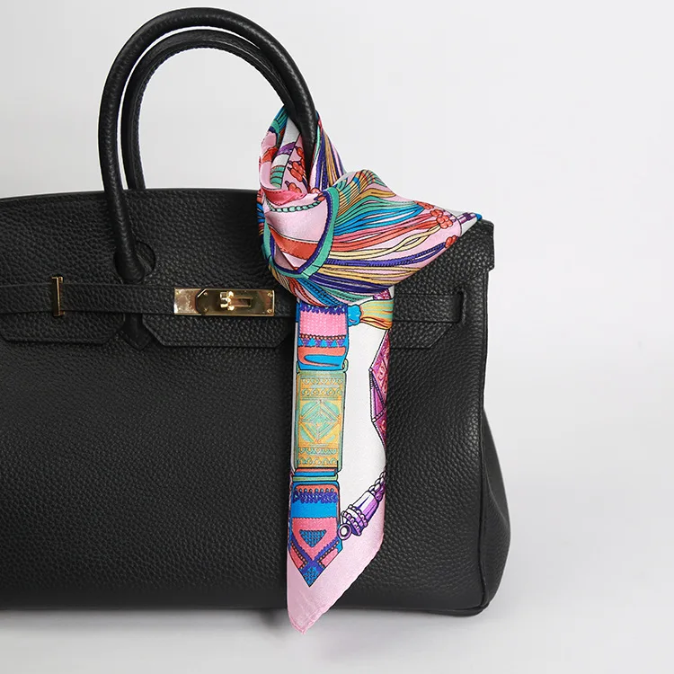 New colorful print small sqaure scarf 100% female decorative handbag scarf office lady scarf ...