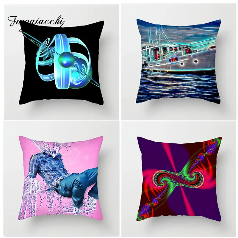 

Fuwatacchi Scenic Singular Graphics Cushion Cover Buddha Statue Pillow Cover Home Decoration Accessories Square Pillowcases