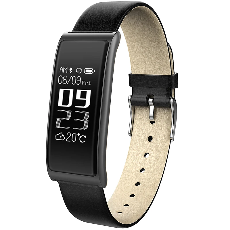 Sport Leather Watch Samrt Smartband Heart Rate Monitor APP Bracelet for Male Female Smart Armband for Iphone 8 Xiaomi Sony LG