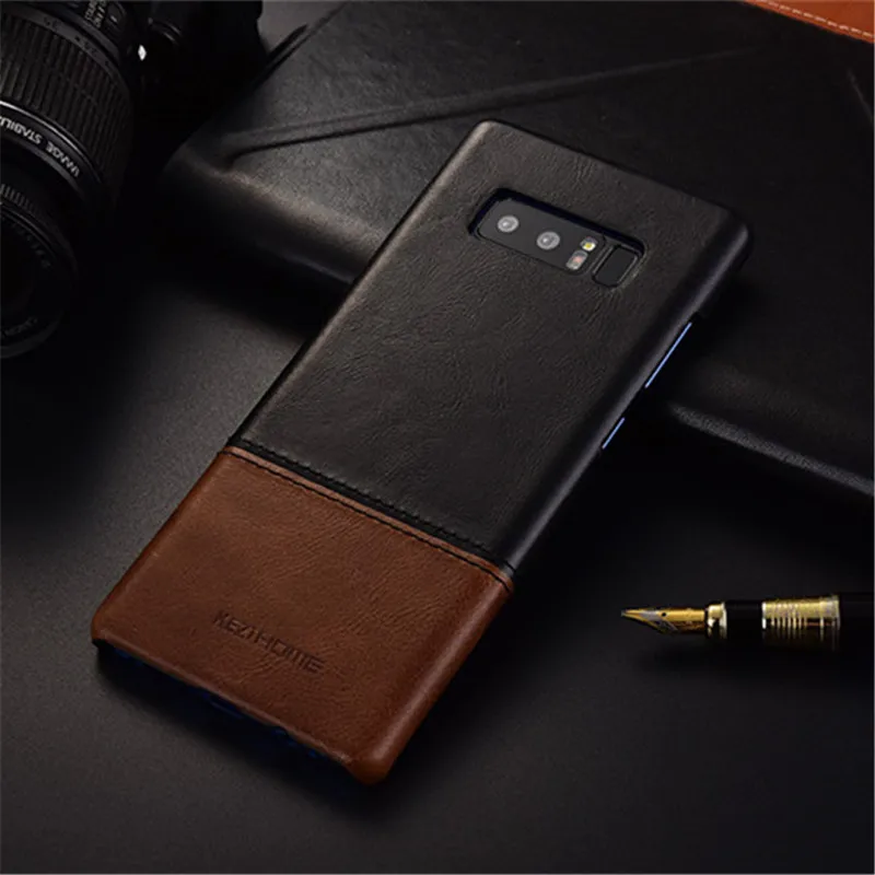 

Luxury brand thin vintage genuine leather back cover case For samsung galaxy note 8 9 phone cases and covers note8 shell